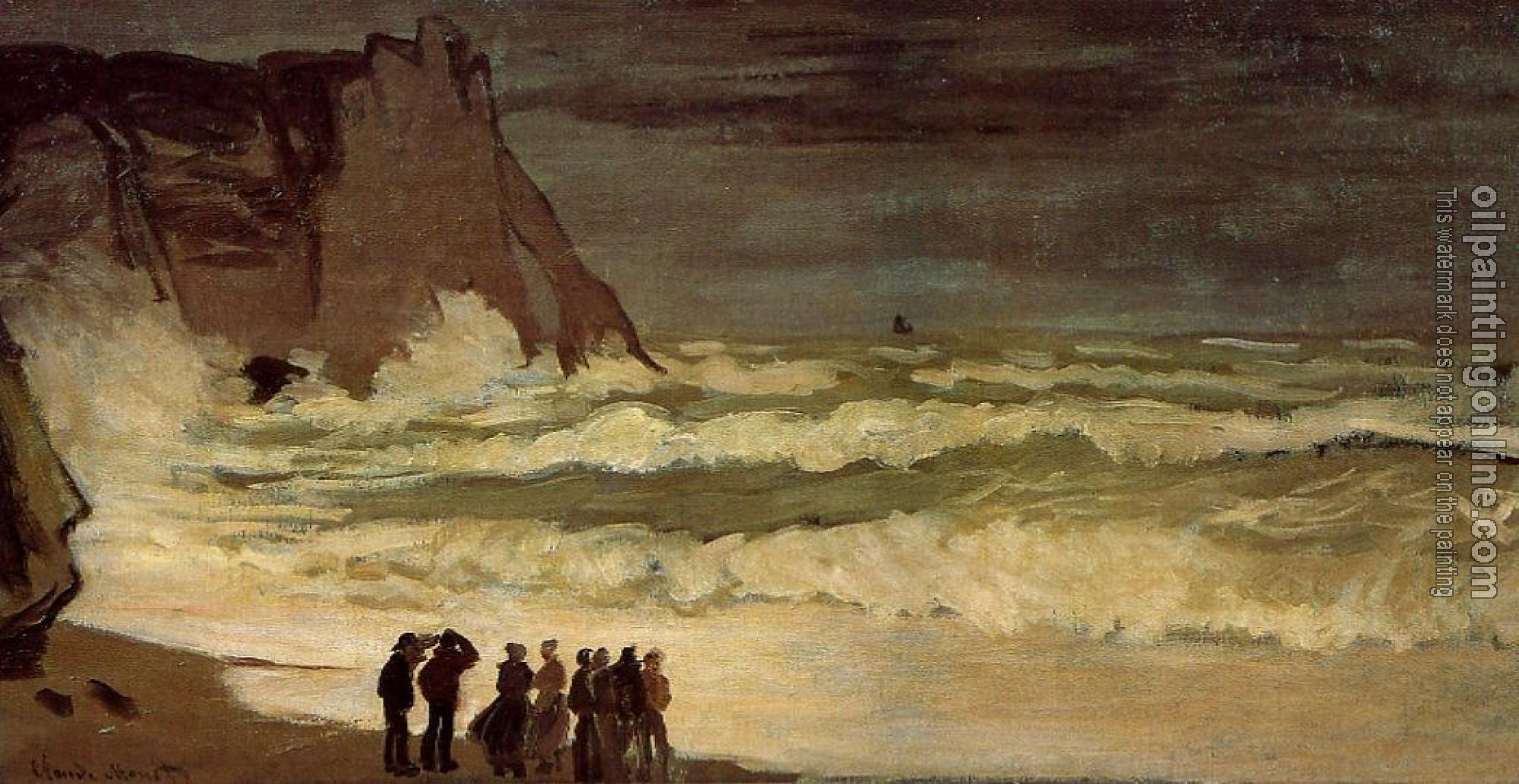 Monet, Claude Oscar - Rough Sea at Etretat